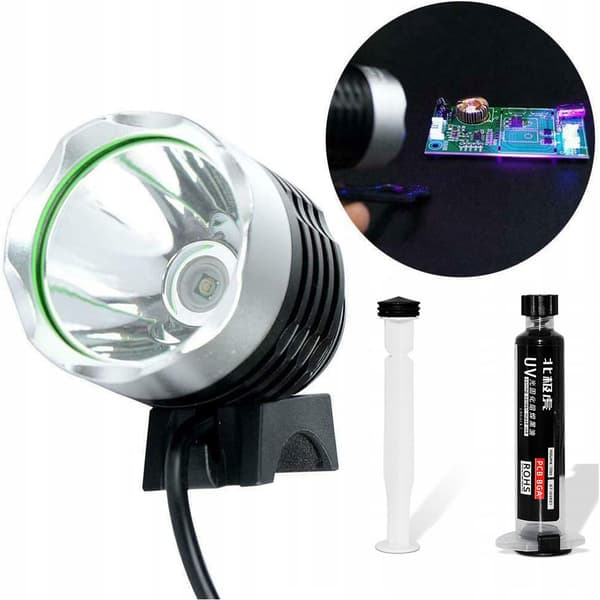 Soldermaski Setti Musta 10Ml Ruiskulla ja UV-Lampulla – PCB Suojaus | Nopea Kovetus | Korjauksiin ja Asennuksiin