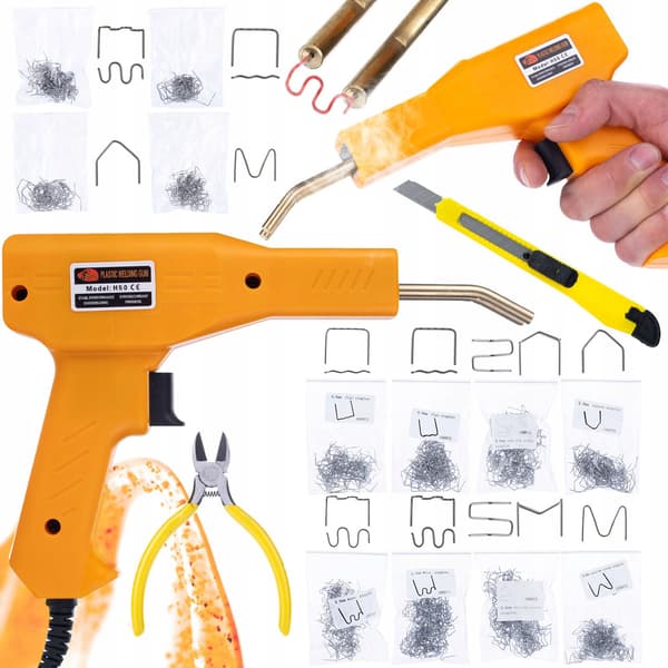 Plastsvetsare Kit med 1000 Häftklamrar – 50 W | 750°C | Ergonomisk Design | För Bil, Hem, DIY