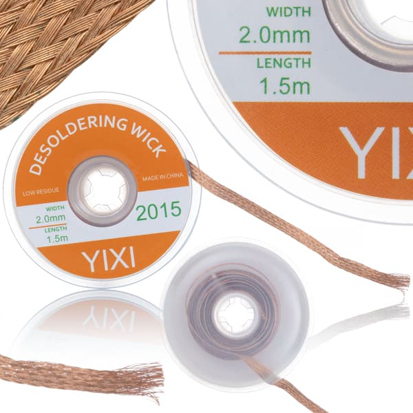 Af-lodningsfletning 2mm x 1,5m – Kobber med harpiks | Effektiv loddefjernelse | Til elektronikservice