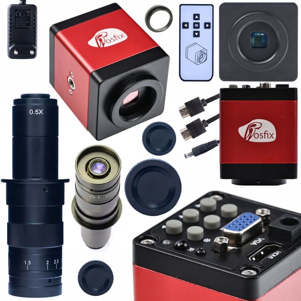 Draco Red Pro Mikroskopkamera 2MP + 180x Objektiv – Full HD HDMI/VGA | C-Mount | For Planets Pro