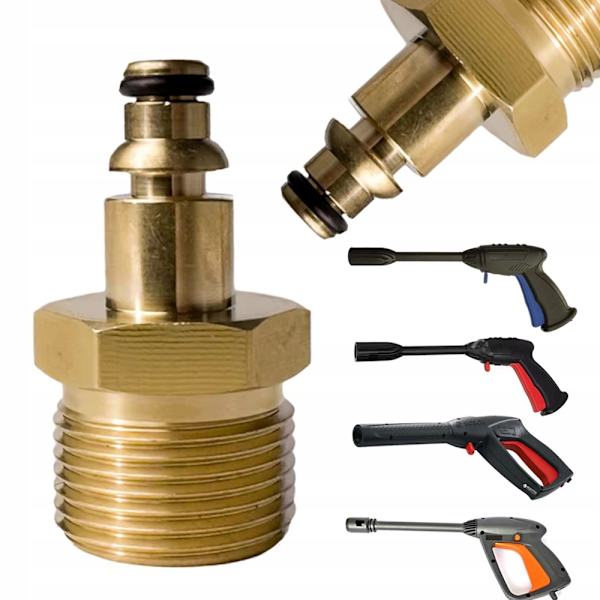 Adapter M22 till Högtryckstvätt – Mässing | 14 mm Tapp | Kompatibel med Bosch, AR, Black&Decker