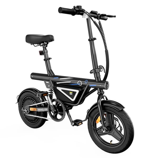 iScooter EB1S elcykel för vuxna 350W motor 36V 12Ah batteri hopfällbar elcykel 14-tums vakuumdäck stadspendlar-elcykel