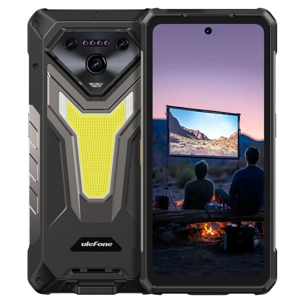 Ulefone Armor 34 Pro Plus 5G 512GB 16GB RAM Robust Smartphone Svart, IP68/IP69K, Projektor