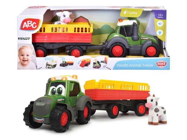 ABC Fendti Traktor med trailer Lyd og lys