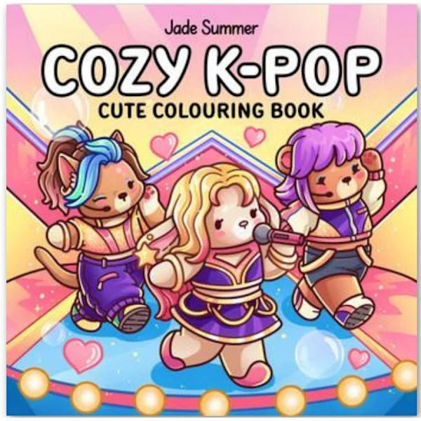 Cozy K-POP Cute Colouring Målarbok