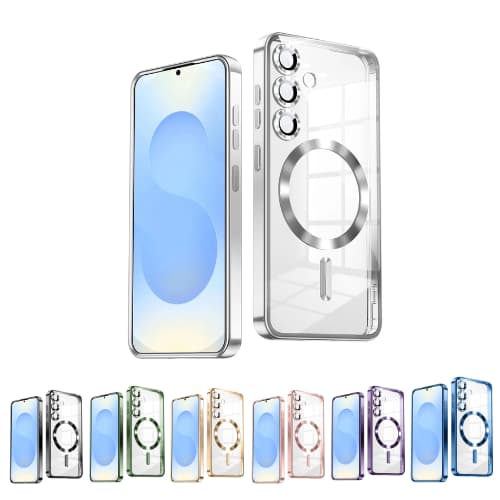 Samsung S26 PLUS Cover – Metallisk Cover med Magnetisk Kompatibilitet, Slankt Design - Sølv
