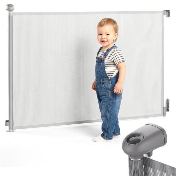 Moby-System HOMESAFE utdragbar säkerhetsgrind 140 cm – grå