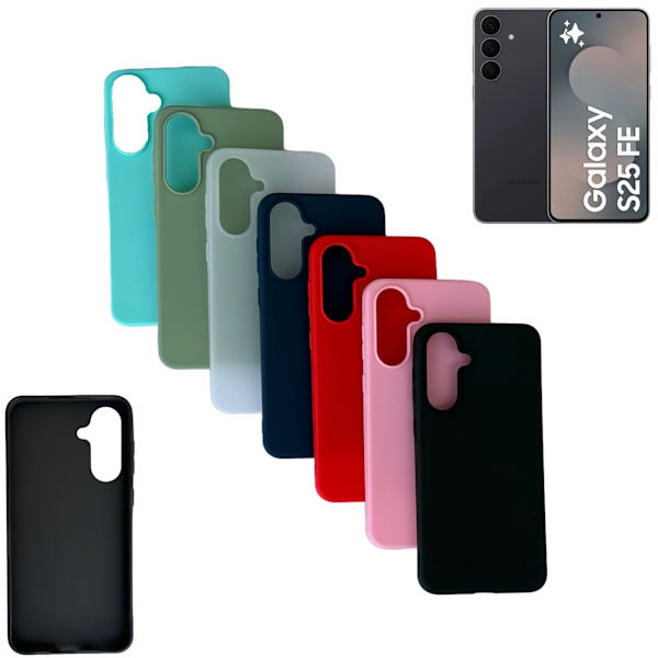 Svart/Turkos/Röd Samsung Galaxy S25 Fe Skal Mobilskal Silikon / Tpu