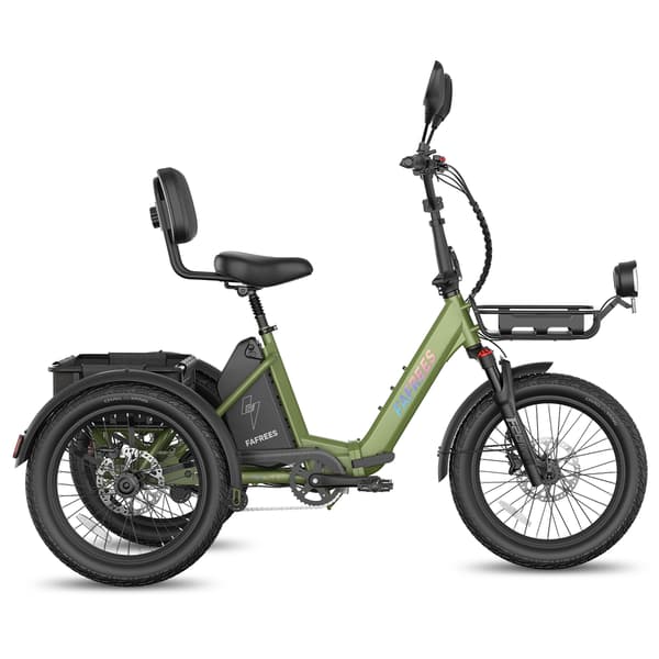 FAFREES F20 Mate II Elektrisk Trehjuling 25Ah, Hopfällbar Komfort Mobilitet Trike, Lång Räckvidd, Grön