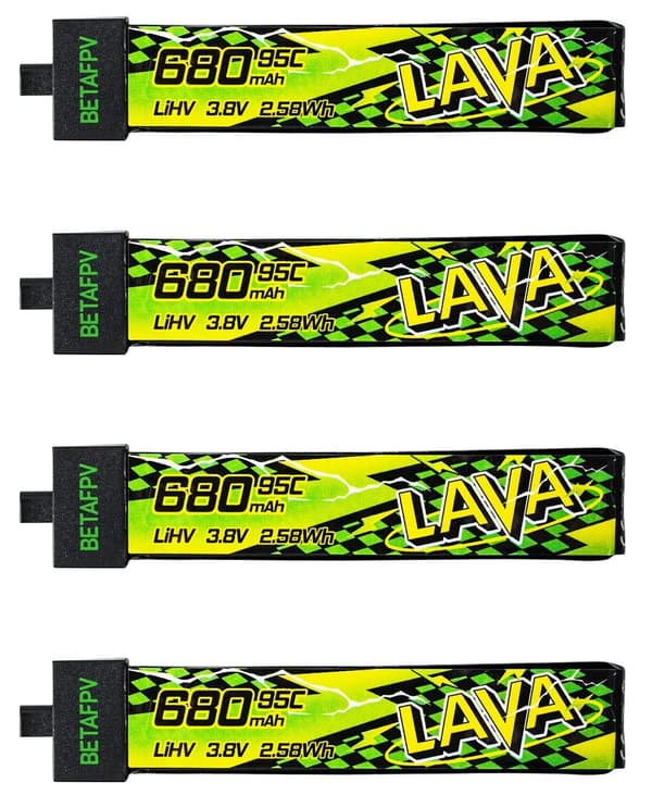 1s   680mAh - 95C - BetaFPV Lava LiHV BT2.0 4pk