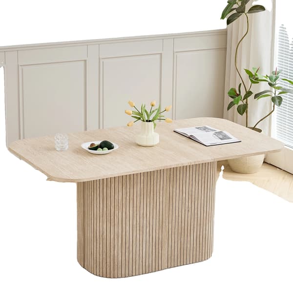 Matbord, Modern Design, Plats för 4-6 Personer, Gul Träfärg