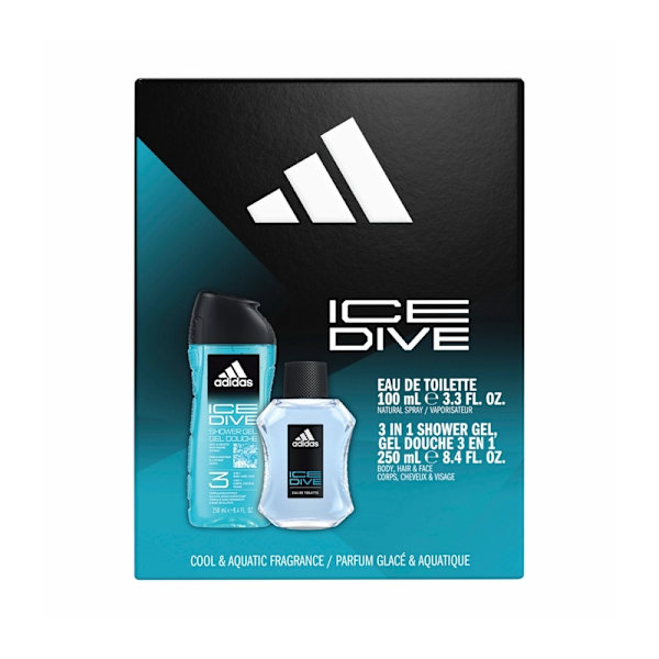 Adidas Miesten Giftset Ice Dive Edt 100Ml + Shower Gel 250Ml