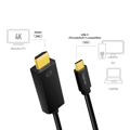 Pikkukuva 5 / 7: USB Type-C, C/M - HDMI-A/M -kaapeli, 4K/60Hz, musta, 3m