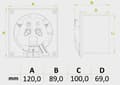 Miniatyrbillede 9 af 10: dRim 100 HS Ventilator Fugtsensor Sort Mat Glas Ventilator Plus Panel Sæt
