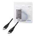 Pikkukuva 7 / 7: USB Type-C -kaapeli E-merkinnällä, PD, näyttö, 2m, musta
