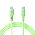 Miniatyrbillede 1 af 2: USB type C / USB type C kabel 1m AK-USB-69 60W silikone grøn