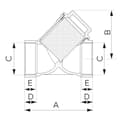 Miniatyrbillede 2 af 2: Skrånetfilter, hun-hun, DN20, G3/4
