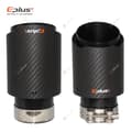 Miniatyrbillede 2 af 11: EPLUS Bil Matte Kulfiber Lyddæmper Tip Udstødningssystem Rør Lyddæmpere Dyse Universal Lige Rustfrit Stål Sort Til Akrapovic