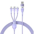Miniatyrbild 2 av 6: Data kabel - BASEUS - Flash Series 2 (CASS030105) - USB - Type-C - 100 W, 1,2 m, Lila