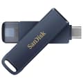 Miniatyrbild 2 av 4: USB-stift - SANDISK - 256 Go - Lightning & USB Type-C - Automatisk säkerhetskopiering - Metallblå