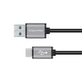 Miniatyrbild 1 av 3: USB 3.0-kabel till USB Type-C Kruger&Matz Basic | 5 Gbps | Snabbladdning 3A | 1m | Svart