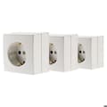 Miniatyrbild 4 av 5: Set med 3 Schuko-uttag 16A Bel'Vue - Vit - Zenitech