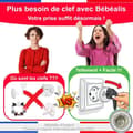 Miniatyrbild 4 av 4: Bebissäkerhetsuttag - BEBEALIS - Avtagbar - Pack x10 - Vit - Elsäkerhet