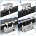 Miniatyrbillede 5 af 9: Monteringsbeslag til solpaneler - 8 dele - Let aluminium - Tagmontering - Til baghave - Off-grid