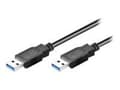 Miniatyrbilde 1 av 6: MicroConnect - USB-kabel - USB-type A (hann) til USB-type A (hann) - USB 3.0 - 5 m - svart