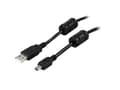Miniatyrbilde 6 av 6: USB 2.0-kabel TypeA Type MiniB ferrittfarger 2m svart