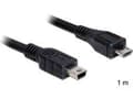 Miniatyrbilde 5 av 6: Delock - USB-kabel - mini-USB Type B (hann) til Micro-USB type B (hann) - USB 2.0 - 1 m - svart