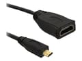 Pikkukuva 1 / 6: Qoltec - HDMI-sovitin - HDMI hun til 19 pin micro HDMI Type D han - 20 cm