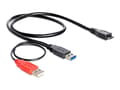Miniatyrbilde 1 av 6: Delock - USB-kabel - USB-type A (hann) til USB (kun strøm), Micro-USB Type B (hann) - USB 3.0 - 20 cm