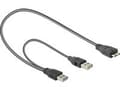 Miniatyrbilde 6 av 6: Delock - USB-kabel - USB-type A (hann) til USB (kun strøm), Micro-USB Type B (hann) - USB 3.0 - 20 cm