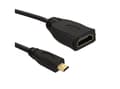 Pikkukuva 3 / 6: Qoltec - HDMI-sovitin - HDMI hun til 19 pin micro HDMI Type D han - 20 cm