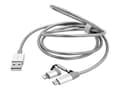 Miniatyrbilde 3 av 6: Verbatim Sync & Charge - Lightning-kabel - Lightning, Micro-USB Type B hann til USB hann - 1 m - sølv