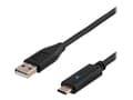 Pikkukuva 1 / 6: Deltaco USB 2.0 -kaapeli, Type A - Type C uros, 2m, musta, 2 m, USB A, USB C, USB 2.0, 0,48 Gbit/s, Musta