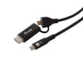 Miniatyrbilde 1 av 4: Equip 128437, 3 m, USB Type-C, HDMI + USB Type-C, Hankjønn, Hankjønn, Rett