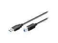 Miniatyrbilde 2 av 6: MicroConnect - USB-kabel - USB Type B (hann) til USB-type A (hann) - USB 3.0 - 1 m - svart