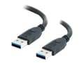 Pikkukuva 1 / 6: C2G - USB-kaapeli - USB Type A (han) til USB Type A (han) - USB 3.0 - 2 m - lajiteltu