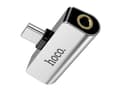 Miniatyrbilde 1 av 2: HOCO lydadapter LS26 Type C - 3,5 mm jack + Type C sølv