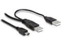 Miniatyrbilde 5 av 6: Delock - USB-kabel - USB, USB (kun strøm) (hann) til mini-USB type B (hann) - 1 m