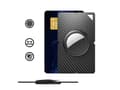 Miniatyrbilde 4 av 5: Airtag Carbon Fiber Pattern Wallet Card Case - Black