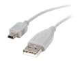 Miniatyrbilde 1 av 6: StarTech 10 ft. (3 m) USB to Mini USB Cable - USB 2.0 A to Mini B - White - Mini USB Cable (USB2HABM10) - USB-kabel - USB (hann) til mini-USB type ...