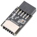 Miniatyrbillede 3 af 11: USB2.0 til Type E 9Pin hunadapter, Type C 20Pin frontpanelstik, metal- og plastikhus