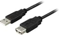 Miniatyrbilde 1 av 3: DELTACO USB 2.0 kabel Type A output-Type A input, 5m,svart