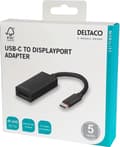 Pikkukuva 5 / 5: DELTACO sovitin USB 3.1 - DisplayPort, USB Type C  - DP naaras, musta