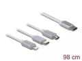 Miniatyrbilde 4 av 8: DeLOCK USB Type-C™ 3 in 1 Retractable Charging Cable