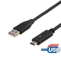 Miniatyrbilde 2 av 5: DELTACO USB 2.0-kabel, Type C - Type A hann, 2 m, svart