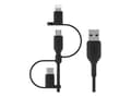 Miniatyrbillede 2 af 6: Belkin Boost 3 i 1 kabel, Lightning, Type C, Micro USB
